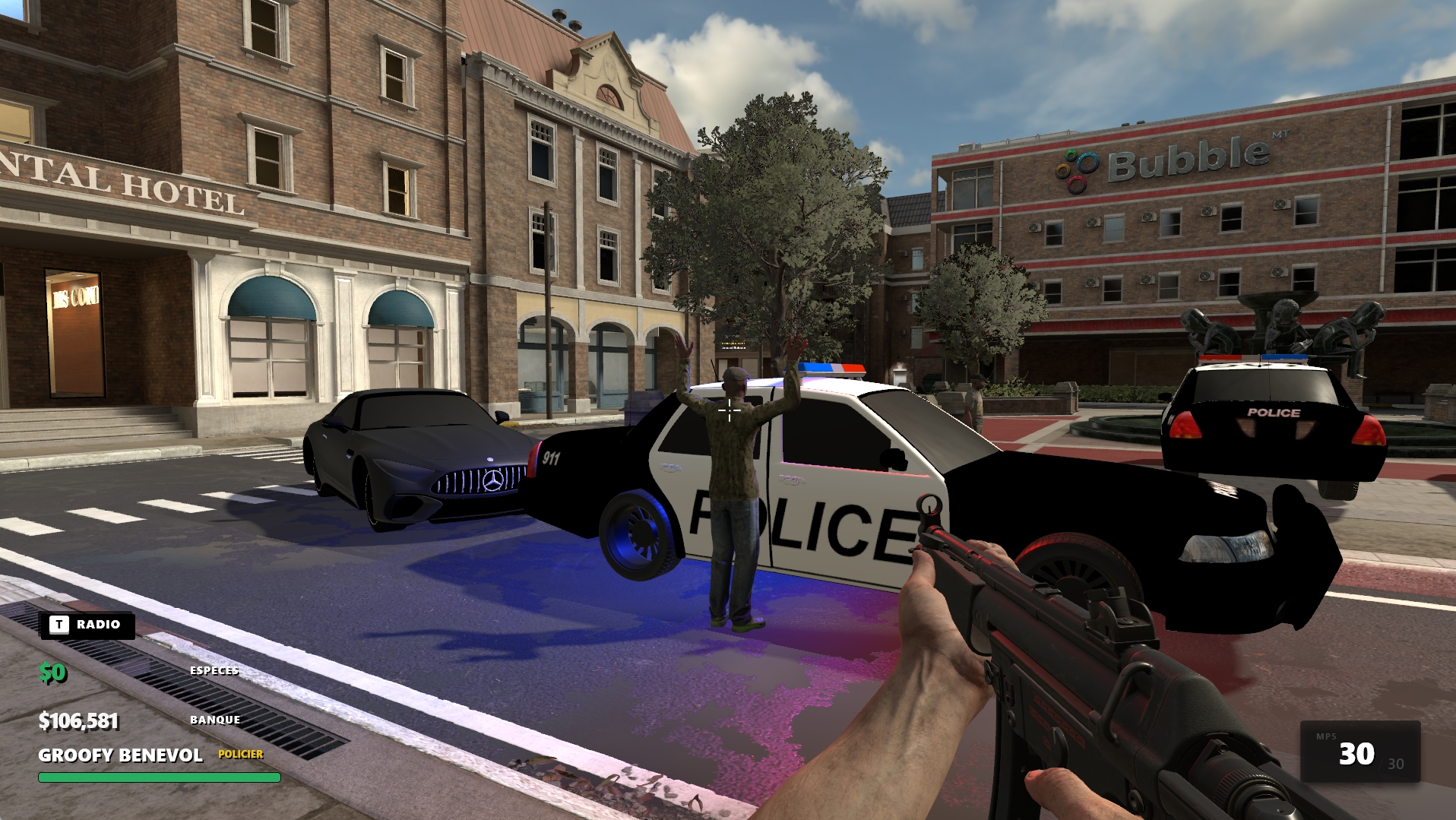Policier en action